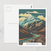 デナリ国立公園、アラスカ州アメリカ ポストカード (正面/裏面)