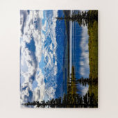 デナリ国立公園 アラスカ 空 雲 山々 ジグソーパズル (縦)