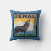 デナリ国立公園 オオカミ| クッション (裏面)