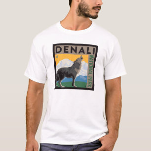 デナリ国立公園 オオカミ Tシャツ