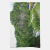 デナリ表現ア・アラスカ列車の休暇の写真 キッチンタオル (縦)