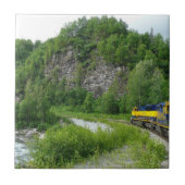 デナリ表現ア・アラスカ列車の休暇の写真 タイル (正面)
