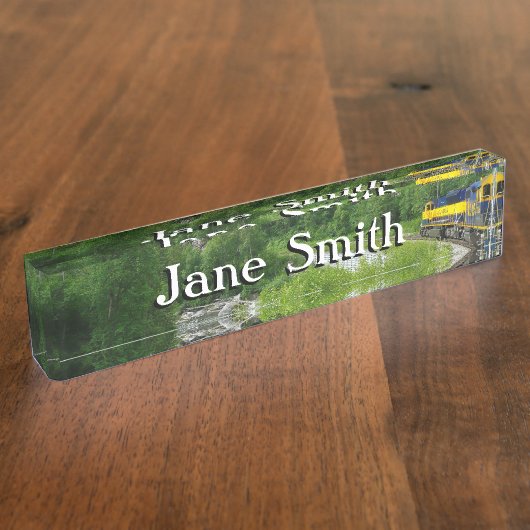 デナリ表現ア・アラスカ列車の休暇の写真 デスクネームプレート (側面)