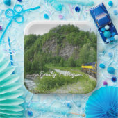 デナリ表現ア・アラスカ列車の休暇の写真 ペーパープレート (パーティー)