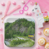 デナリ表現ア・アラスカ列車の休暇の写真 ペーパープレート (パーティー)