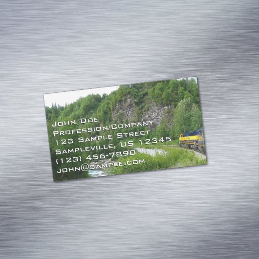 デナリ表現ア・アラスカ列車の休暇の写真 マグネット名刺 (インサイチュ)