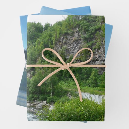 デナリ表現ア・アラスカ列車の休暇の写真 ラッピングペーパーシート (インサイチュ)