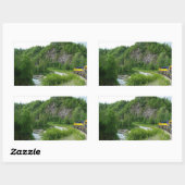 デナリ表現ア・アラスカ列車の休暇の写真 長方形シール (シート)