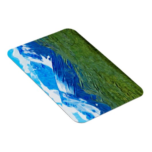 デナリ・アラスカの山と空抽象芸術 マグネット (右側)