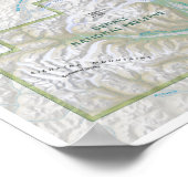 デナリ（アラスカ）の地図ポスター ポスター (角)