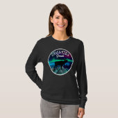 デナリ アラスカ オーロラ ヘラジカ Tシャツ (正面フル)