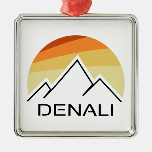 デナリ アラスカ レトロ メタルオーナメント (正面)