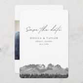 デナリ・トコシャ山脈 セーブ・ザ・デート 招待状 (正面/裏面)