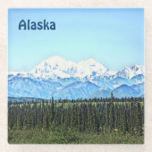 デナリ（マッキンリー山） ガラスコースター (正面)