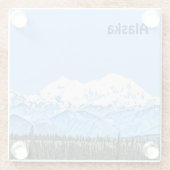 デナリ（マッキンリー山） ガラスコースター (裏面)