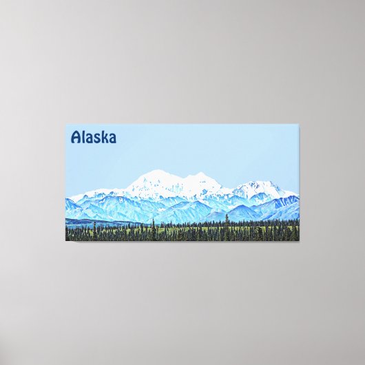 デナリ(マッキンリー山) キャンバスプリント (正面)