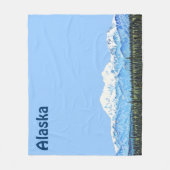 デナリ(マッキンリー山) フリースブランケット (正面)