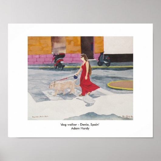 デニア，スペインのアート ポスター (正面)