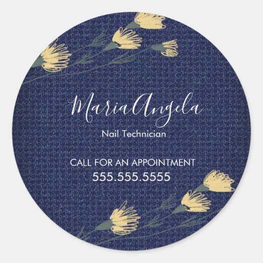 デニカジュアルムとワイルドフラワーサロン美しい ラウンドシール (正面)