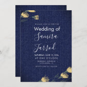 デニカジュアルムとワイルドフラワーズ結婚式招待状 (正面/裏面)