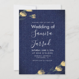 デニカジュアルムとワイルドフラワーズ結婚式招待状