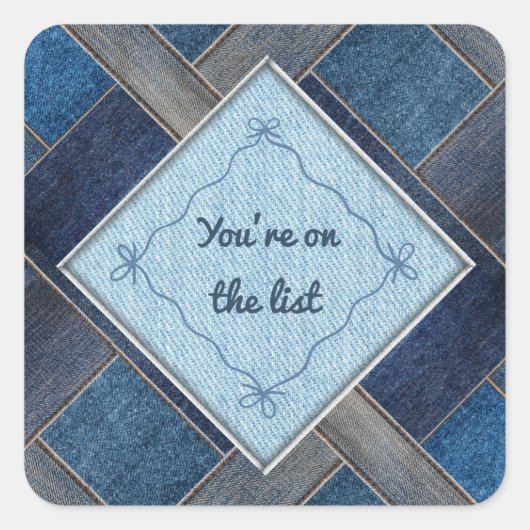 デニスタイリッシュムパーティースクエア封筒用シールシール スクエアシール (正面)