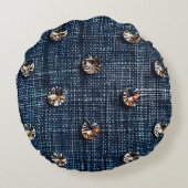 デニスタイリッシュム&ダイヤモンドラウンド装飾用クッション ラウンドクッション (裏面)