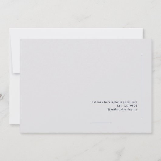 デニストリー海軍ブルー医師の発表 案内状 (裏面)