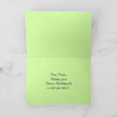 デニスハッピーバースデーレッドローズカード カード (内部)