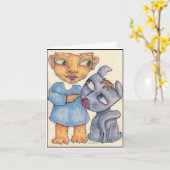 デニス・ガストン・アートの「あなたの犬はあなたを愛している」カード カード (黄色い花)