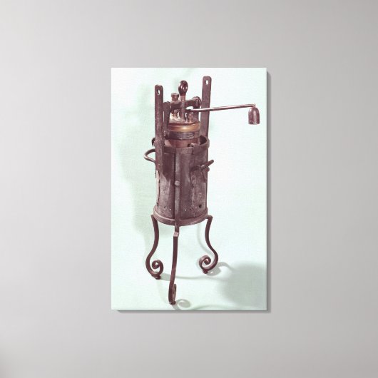 デニス・パピン1679で発明された圧力釜 キャンバスプリント (正面)