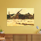 デニス・ミラー・バンカーのネットと帆の乾燥 キャンバスプリント (インサイチュ (リビング))