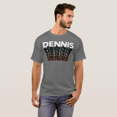 デニス 楽しい レトロ ヴィンテージ 日没 デニス 80年代 90年代 男の子 Tシャツ (正面フル)