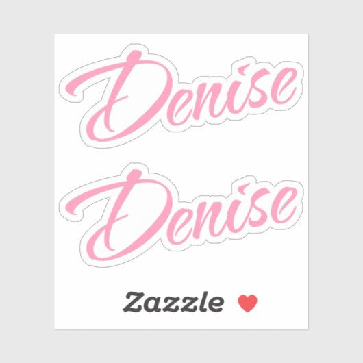 デニセピンク名x2 シール (シート)