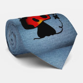 デニムおよびきのこ ネクタイ (ロール)