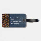 デニムおよびヒョウ ラゲッジタグ (裏面横)