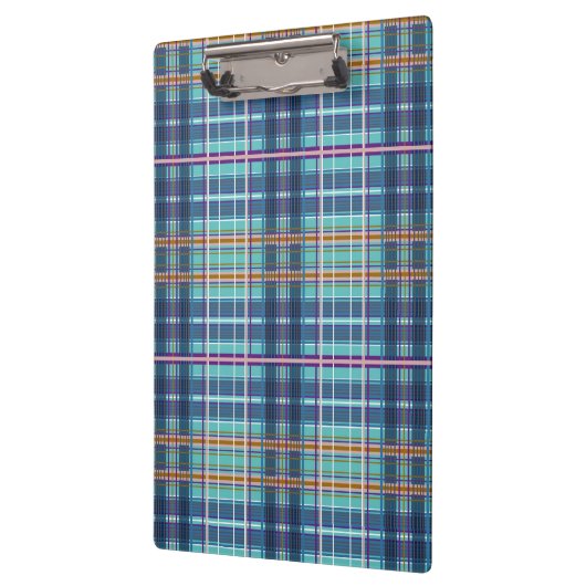 デニムが青の数々の正方形でチェック クリップボード (左)