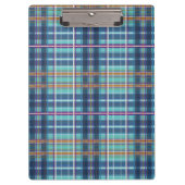 デニムが青の数々の正方形でチェック クリップボード (正面)