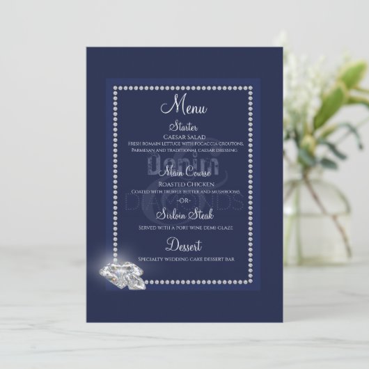 デニムとダイアモンズブルー メニュー (スタンド正面)