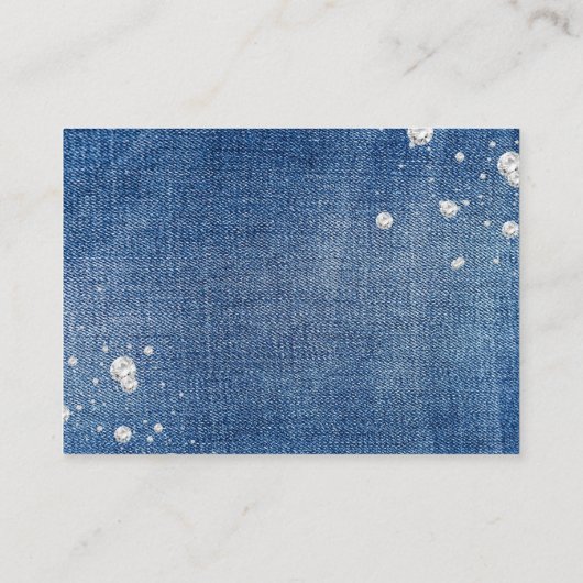 デニムとダイヤモンドおむつラッフルエンクロージャカード エンクロージャーカード (裏面)