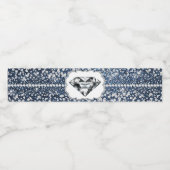 デニムとダイヤモンドのウォーターボトルラベル ペットボトルラベル (シングルラベル)