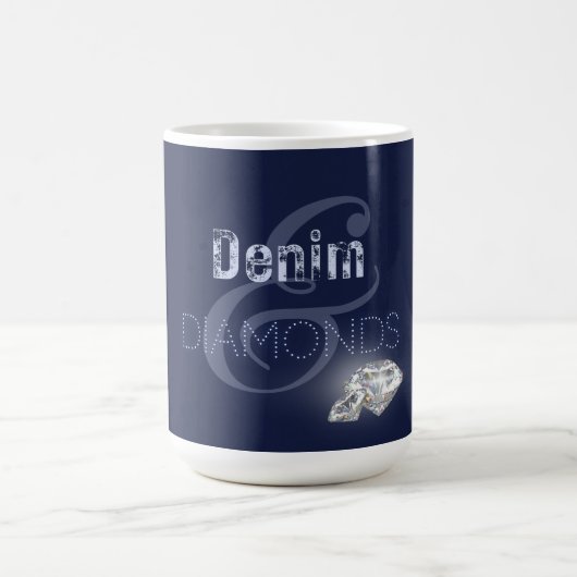 デニムとダイヤモンドのコーヒーマグ コーヒーマグカップ (中央)