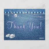 デニムとダイヤモンドのサンキューカード ポストカード (裏面)