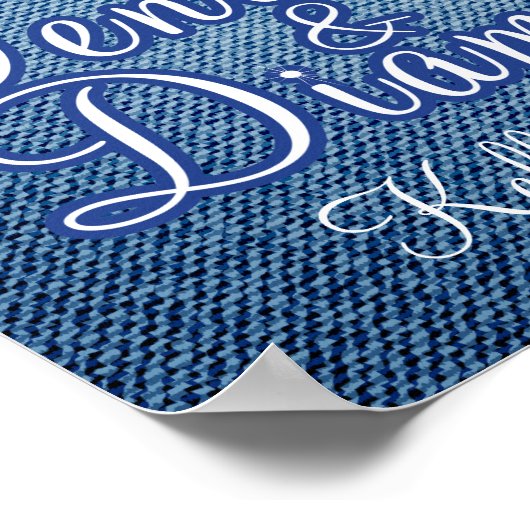 デニムとダイヤモンドのパーティーポスター ポスター (角)