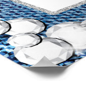 デニムとダイヤモンドのフォトブースのフレームプロップポスター ポスター (角)