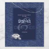 デニムとダイヤモンドのワインラベル ワインラベル (シングルラベル)