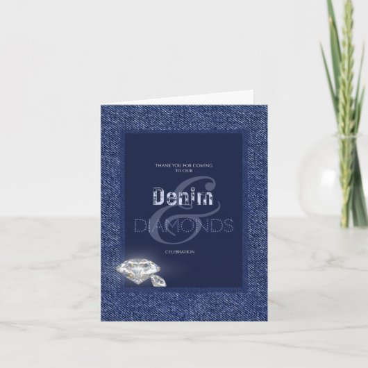 デニムとダイヤモンドの招待状 招待状 (正面)