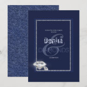 デニムとダイヤモンドの招待状 招待状 (正面/裏面)