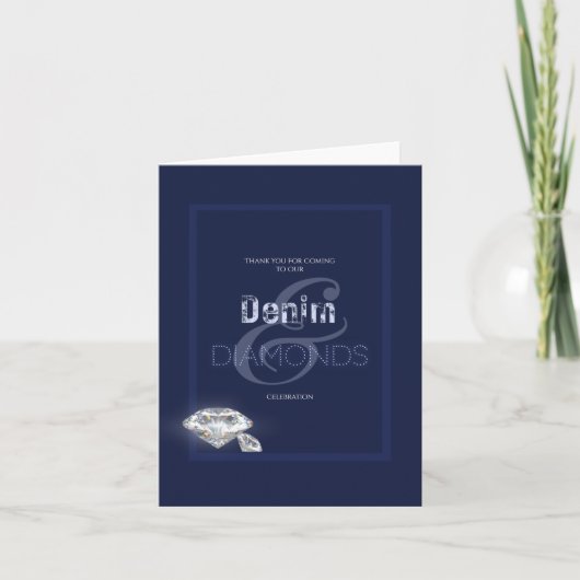 デニムとダイヤモンドの招待状 招待状 (正面)