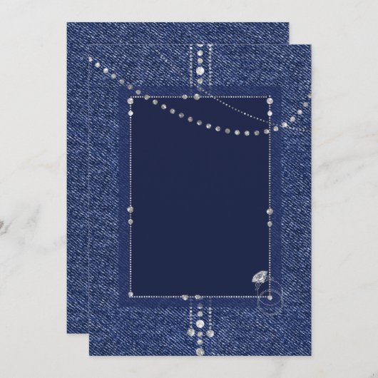 デニムとダイヤモンドの招待 招待状 (正面/裏面)